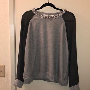 Gibson Grey embellished sweater